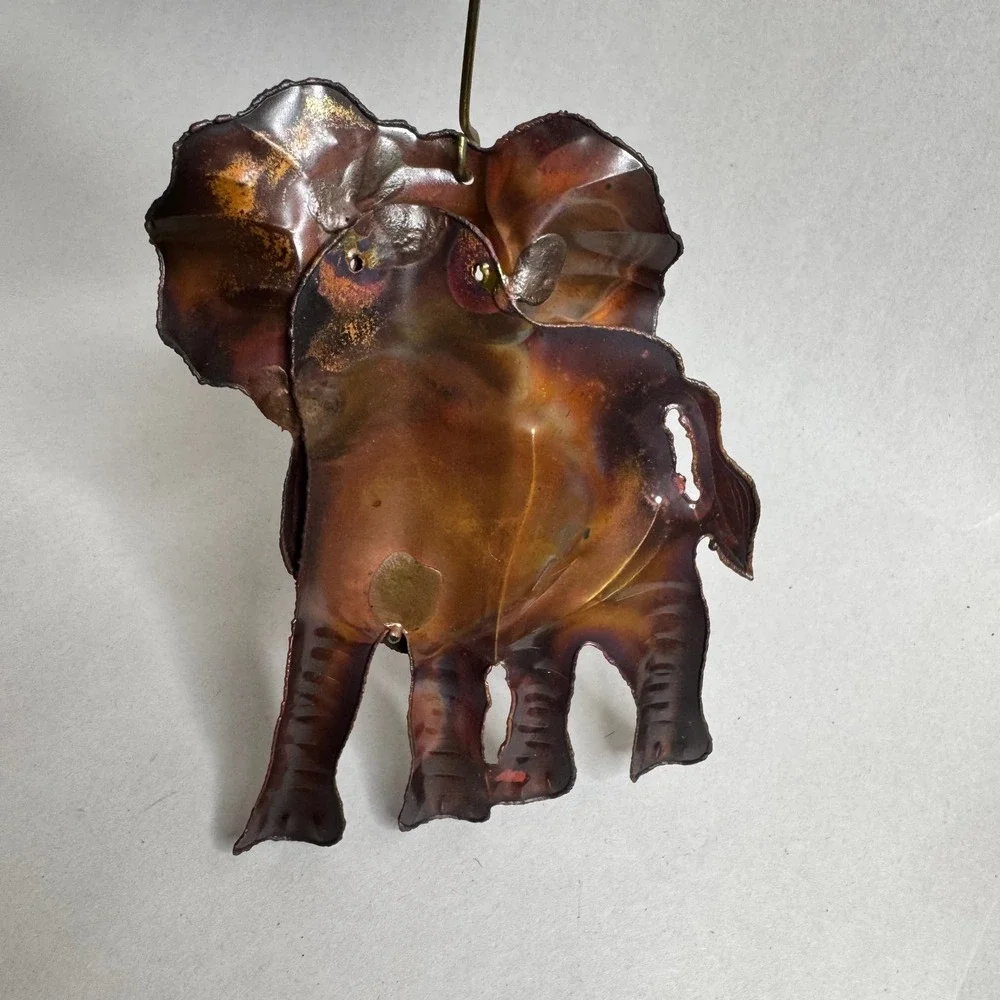 Handcrafted Metal Elephant Ornament Carnival Suncatcher Garden‎ Decor